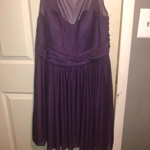David’s bridal plus size knee length dress